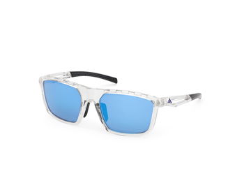 Das Bild zeigt die Adidas Sport Sonnenbrille SP0111 26X leicht seitlich.